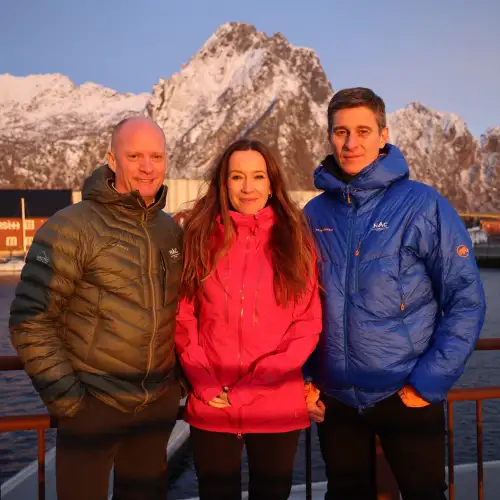 F.v Jim Eide, Nina Kristine Madsen-Geelmuyden og Fredrik Geelmuyden. – Norwegian Adventure Company